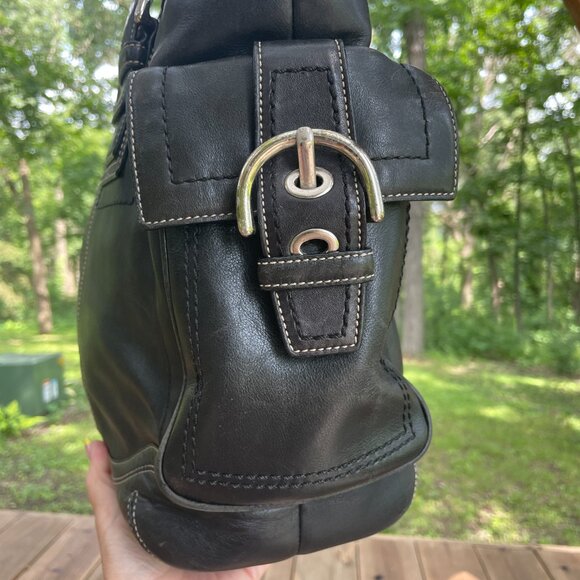 Coach Soho Mia Carryall Coach Black with Silver Hardware 10037 - Picture 6 of 9